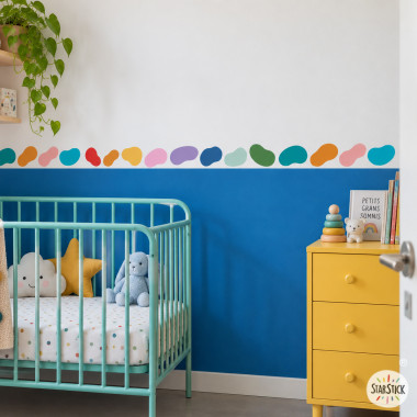 Multicolour Brushstrokes Decorative Wall Border | Modern Decor