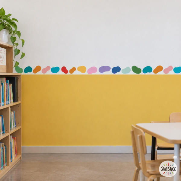 Multicolour Brushstrokes Decorative Wall Border | Modern Decor