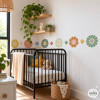 Sanefa autoadhesiva amb flors en tons Boho | Decoració infantil