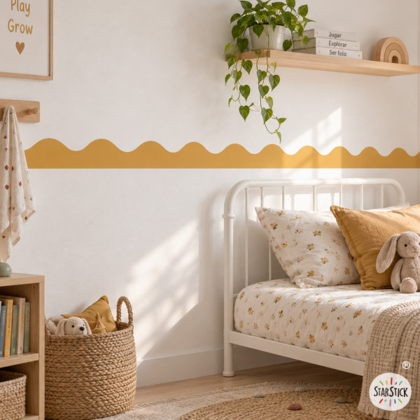 Cenefa decorativa de pared Ondas | Color a elegir
