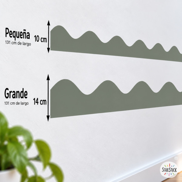 Decorative Wall Border Waves | Colour of Your Choice