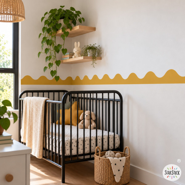 Decorative Wall Border Waves | Colour of Your Choice