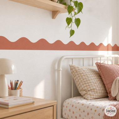 Cenefa decorativa de pared Ondas | Color a elegir
