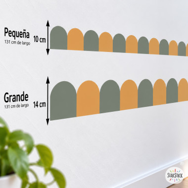 Bordure adhésive Arches Scallops | Deux couleurs personnalisables