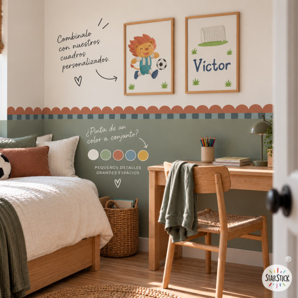 Self-Adhesive Waves and Colourful Stripes Border | Kids’ Decor