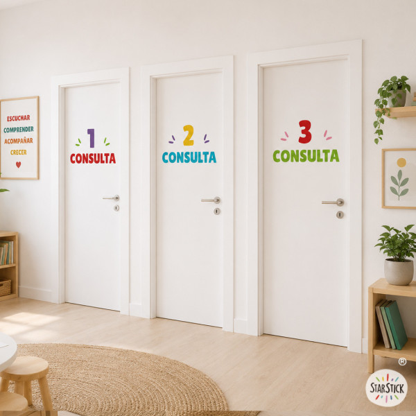 Signalétique personnalisée pour espaces publics | Numéro et texte colorés