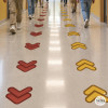 Doubles flèches adhésives pour sol personnalisables en couleur | Signalétique des espaces publics