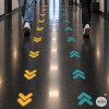 Customizable Double Self-Adhesive Floor Arrows | Public Space Signage