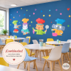 Decoración comedores escolares - Hipopótamo cocinero - Vinilos decorativos