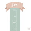 Personalized children’s height chart sticker with name and colors