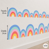 Decorative adhesive wall border with colourful rainbow for kids