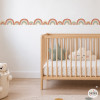 Decorative adhesive wall border with colourful rainbow for kids