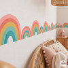 Decorative adhesive wall border with colourful rainbow for kids