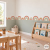 Cenefa decorativa adhesiva para paredes con arcoíris de colores infantil