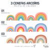 Bordure décorative adhésive pour murs avec arc-en-ciel coloré pour enfants
