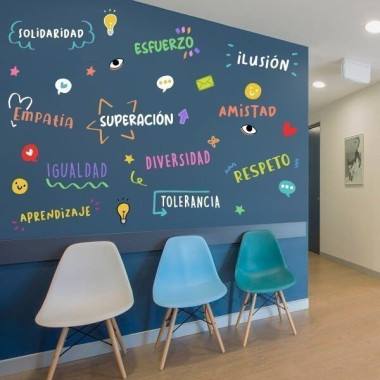 Educational values wall...