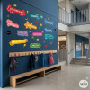 Vinil educatiu valors i motivació – Mural decoratiu per aules i escoles