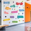Vinilo educativo valores y motivación – Mural decorativo para aulas y colegios