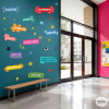 Vinil educatiu valors i motivació – Mural decoratiu per aules i escoles