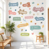 Vinil educatiu de valors i motivació en tons clars – Mural decoratiu escoles