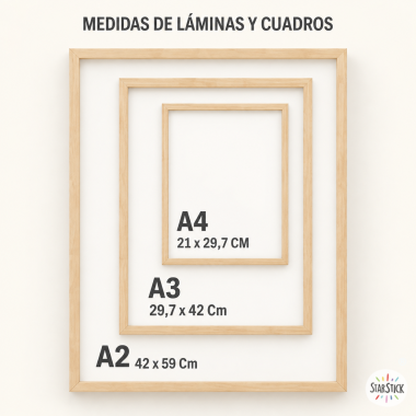 Marc negre de fusta per a làmines | A4, A3 i A2