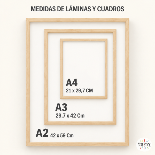 Cadre en bois noir pour affiches | A4, A3 et A2