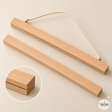 Magnetic Wooden Poster Hangers | A4 and A3