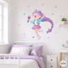 Vinilo infantil niña Guerrera K-Pop para decorar la habitación infantil