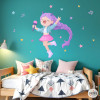 Vinilo infantil niña Guerrera K-Pop para decorar la habitación infantil