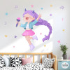 Vinilo infantil niña Guerrera K-Pop para decorar la habitación infantil