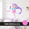 Vinilo infantil niña Guerrera K-Pop para decorar la habitación infantil