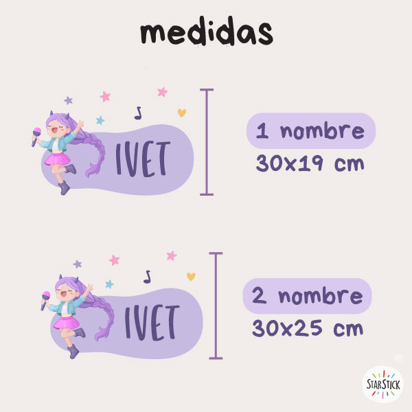 Personalised name for children's door – K-Pop Warrior