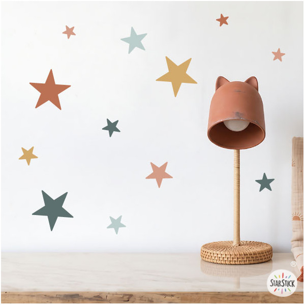 85 Estrellas Boho Chic | Vinilos decorativos autoadhesivos | Pegatinas paredes, muebles y más