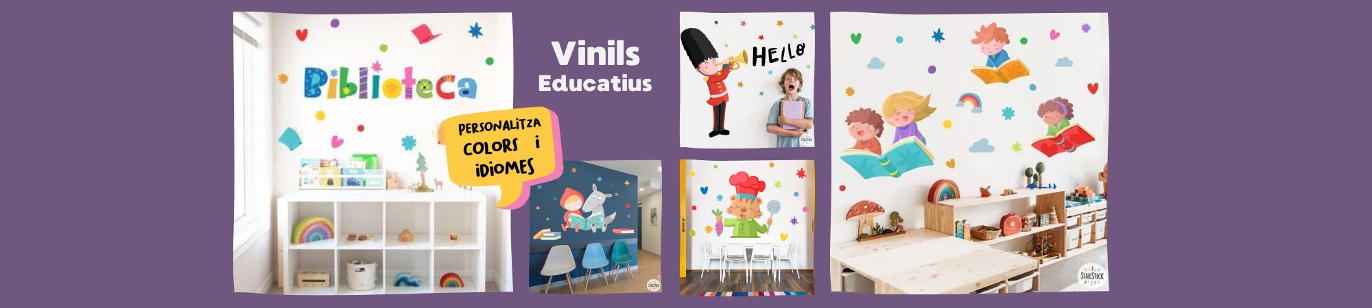 Transforma el entorno educativo de forma creativa y atractiva con la exclusiva colección de vinilos decorativos educativos de StarStick.