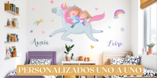 vinilos infantiles niña pegatinas pared habitación niña decoración suave