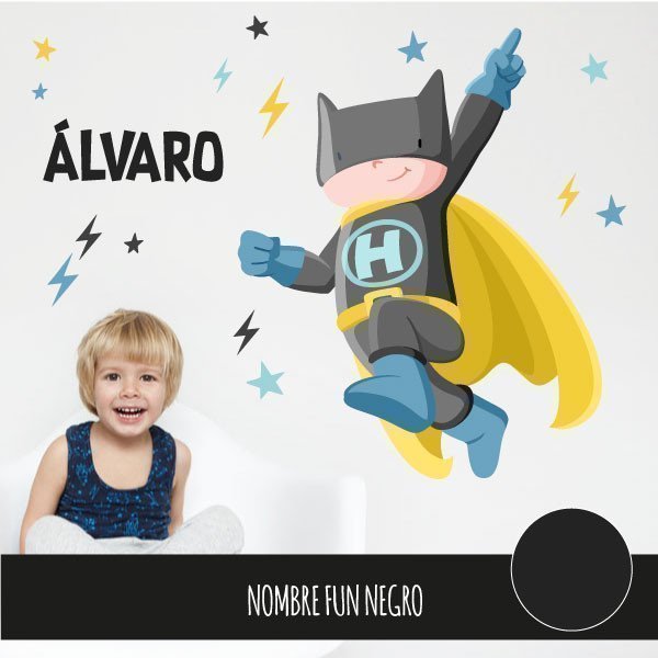 Superhéroe batboy – Vinilos decorativos niño
