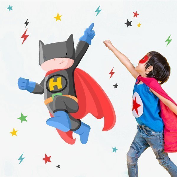 Vinilos infantiles niños Superhéroe batboy – Vinilos decorativos niño