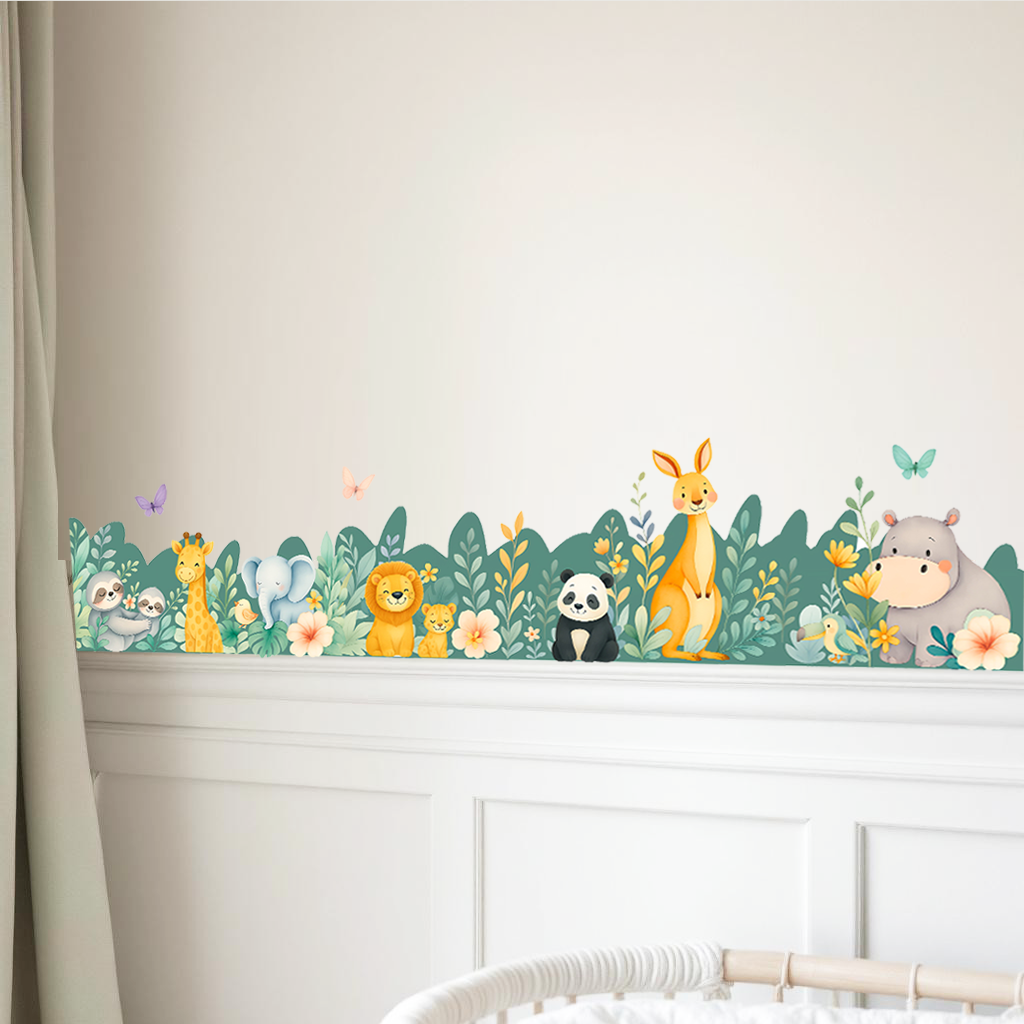 jungle animal wallpaper border
