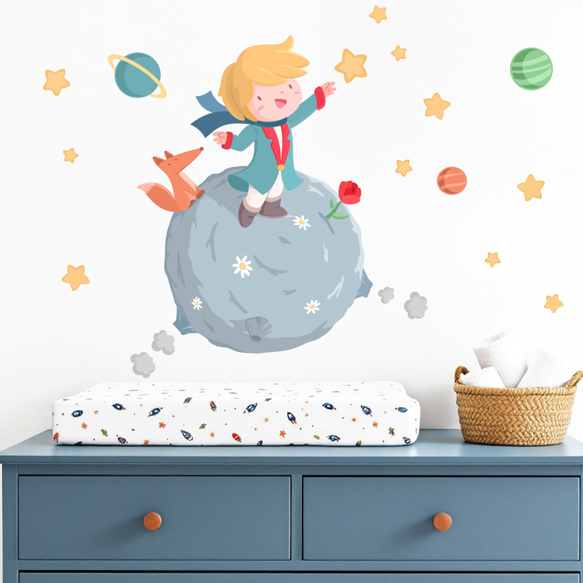 Set De 2 Láminas Decorativas De El Principito En Acuarela (30x40 Cm Y 20x25 Cm) – Pósters De Arte Mural Con Colores Vivos Para Habitaciones Infantiles