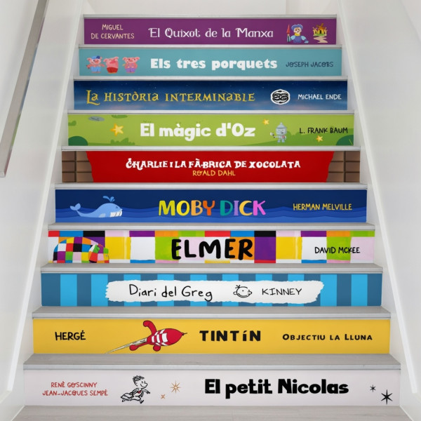 Vinils per decorar escales i graons - Llibres juvenils