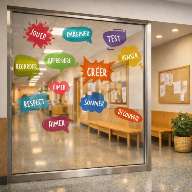 Autocollants décoratifs pour fenêtres avec phrases motivantes – décoration éducative pour salles de classe