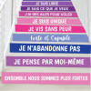 Choisissez la langue! Pack de 10 marches - Autonomisation des femmes - Décoration d'escalier