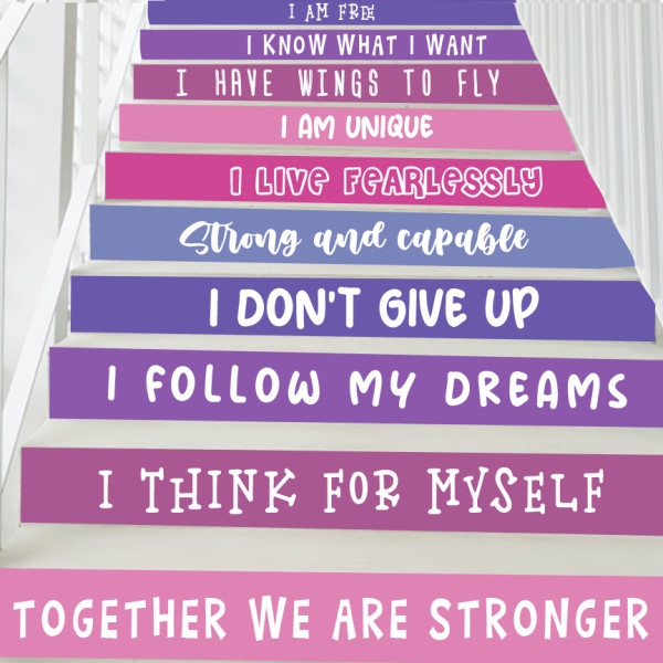 Stickers for stairs - Female empowerment