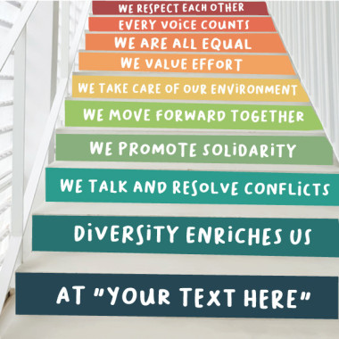 Customizable stickers for staircases. In my school... (Natural colors)