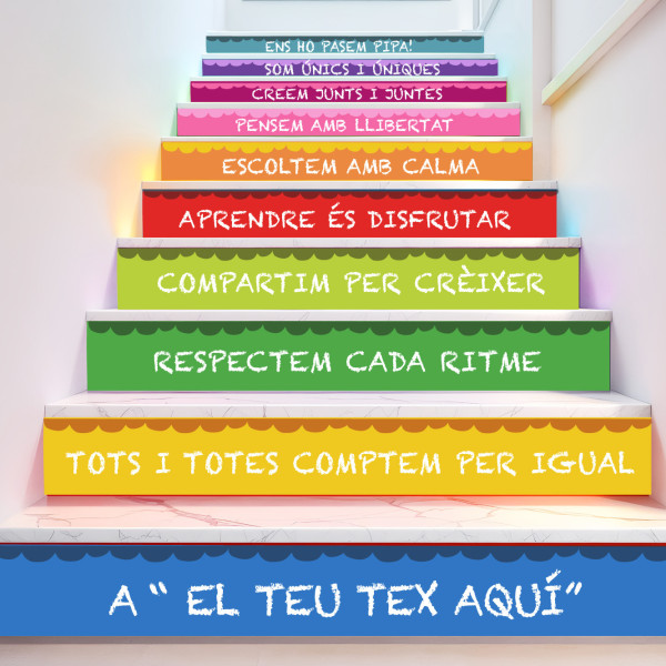 Model personalitzable | Decoració per a escales escolars | A aquesta escola...