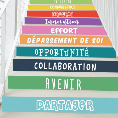 Décoration des escaliers - Développement académique et personnel
