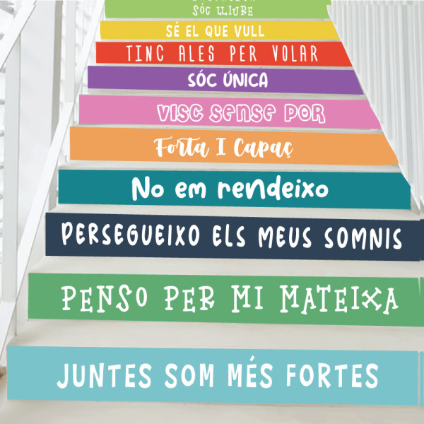 Vinils per a esglaons de colors - Empoderament femení 10 escalons