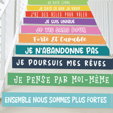 Stickers pour marches colorées - Autonomisation des femmes