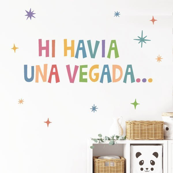Decoració infantil - Hi havia una vegada - Vinils amb frases