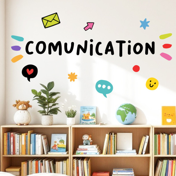 Ideas for wall stickers to improve communication in educational spaces